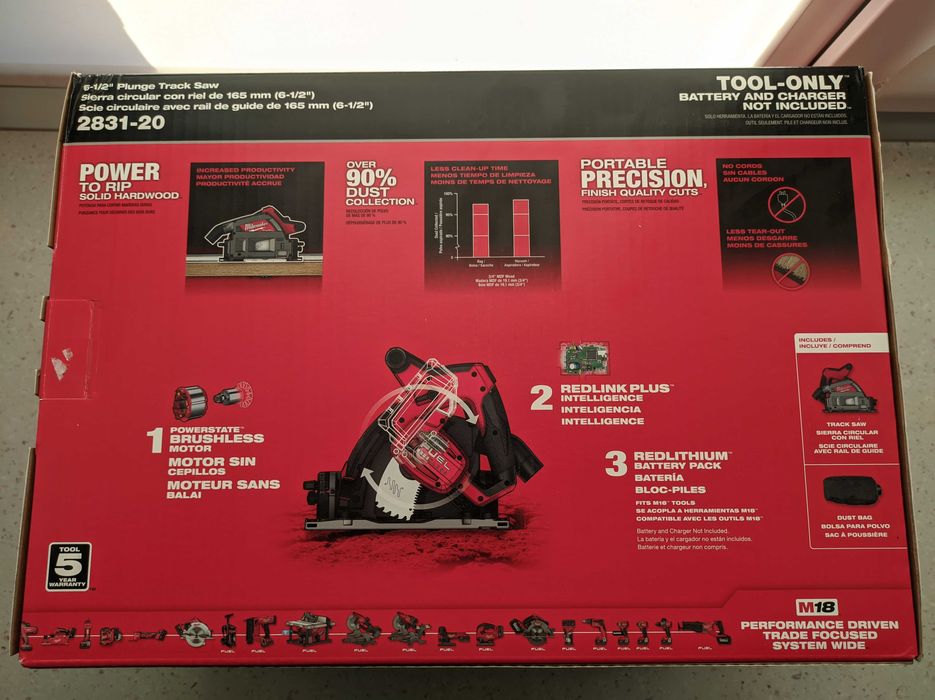 Milwaukee 2831-20 M18 FPS55-0P Aккумуляторная погружная дисковая пила