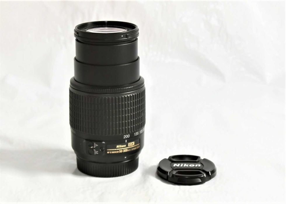 Lente Nikon AF-S 55-200mm objetiva em boas condições