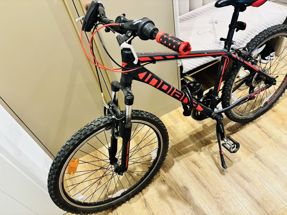 Rower indiana dla chlopca czerwno - czarny