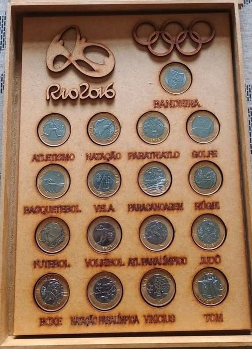 Moedas Raras das Olimpíadas 2016 no Rio de Janeiro  Brasil