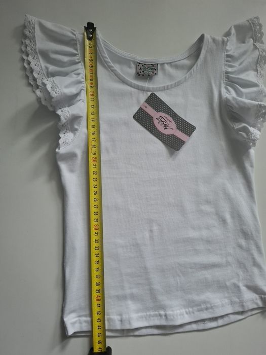 Biała bluzka Lily Grey 116 koronka galowa
