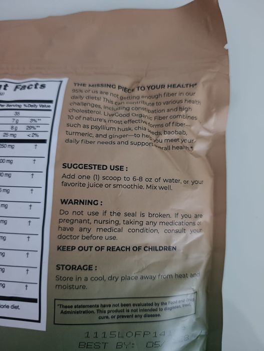 LiveGood Organic Fiber