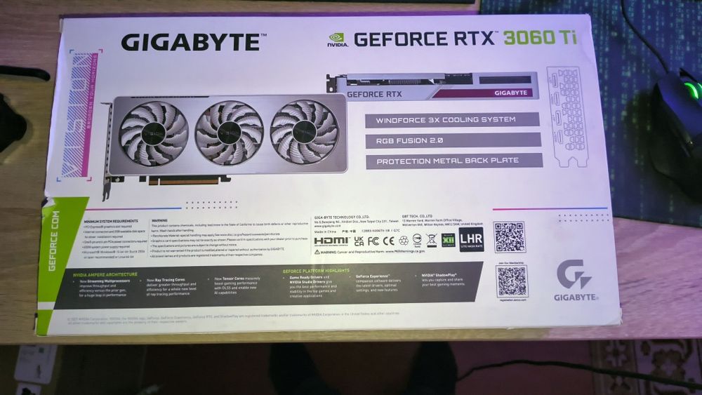 Відеокарта GIGABYTE RTX 3060 Ti VISION OC 8G  (LHR)