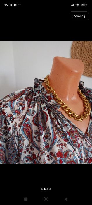 Bluzka w stylu boho H&M