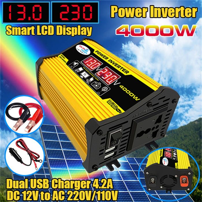 Інвертор 12/220V  4000W Перетворювач 12/220 Инвертор 12/220В 4000W