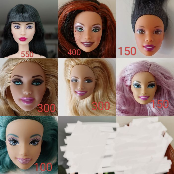 Голови ляльок Барбі