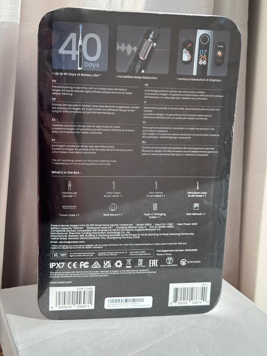 Електрична зубна щітка Oclean X Pro 20 Electric Toothbrush Set White