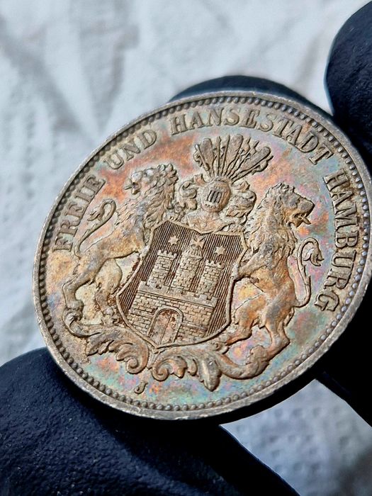 Moneta 3 Marki 1910 Hamburg