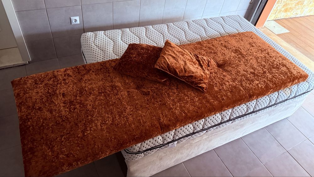 Conjunto Cama + Colchão + Cabeceira — Oportunidade
