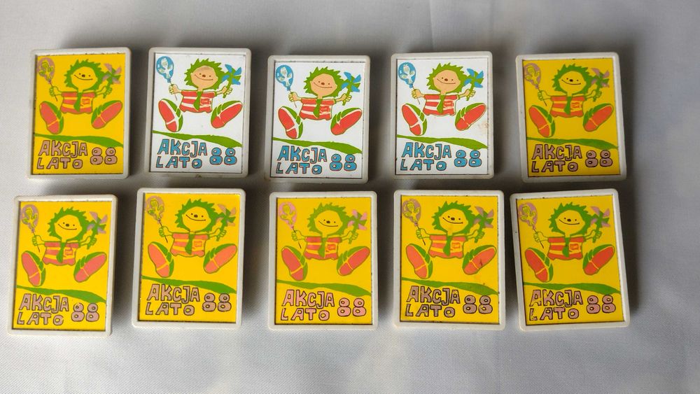 PRL- Stare Przypinki - Akcja Lato '88 - ZESTAW  10 szt