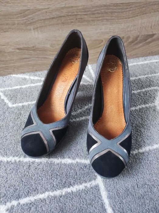 buty przejściowe na solidnym obcasie roz. 41
