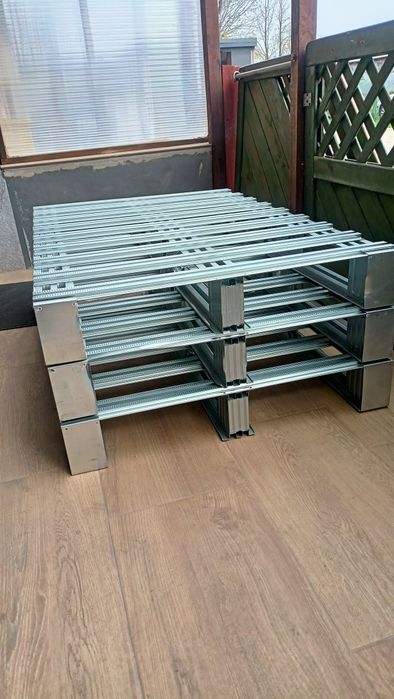 Palety stalowe ocynkowane 3 sztuki