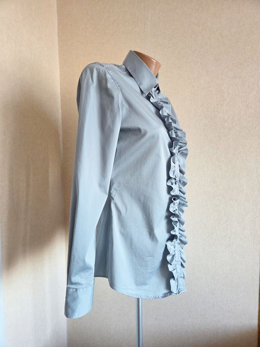 Блуза petruccioli блузка сорочка рубашка рубаха з рюшами сатинова баво