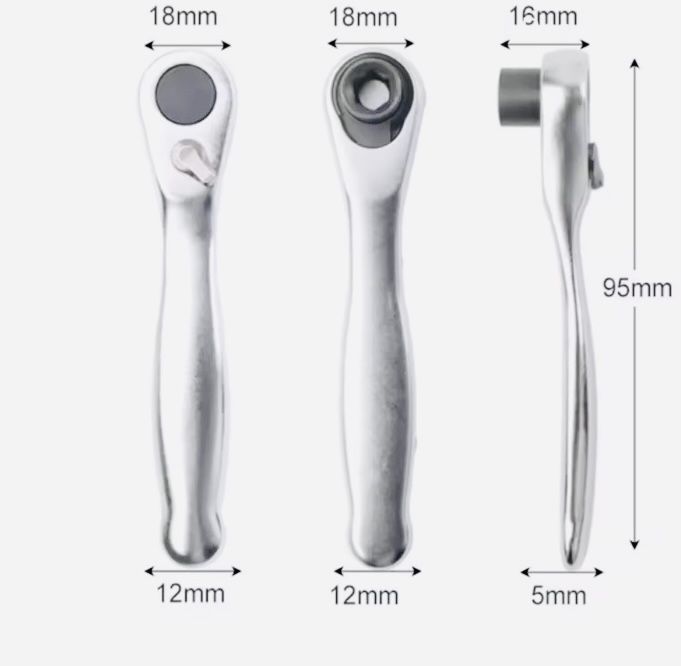 міні тріскачка реверсний вороток під біту 1/4 трещотка 72 зуба