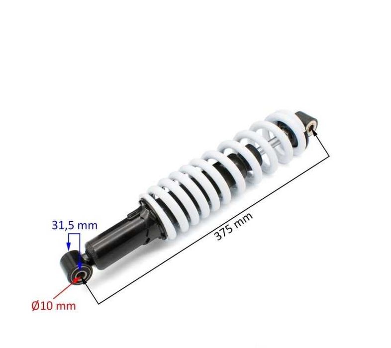 Amortyzator tył Quad ASIX FOURCRAFT 250CC 37.5CM 10FI biały