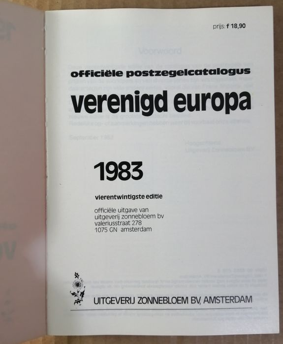 Catálogo selo postal oficial Europa unida