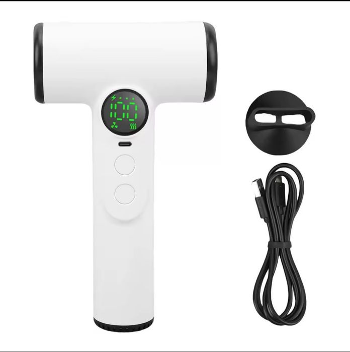 Портативний акумуляторний фен з теплим повітрям