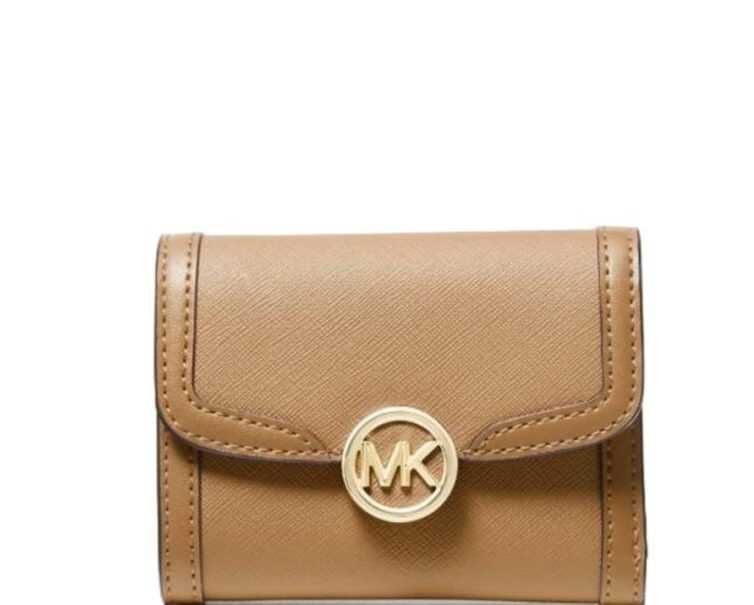 MICHAEL KORS portfel Leida Brązowy- wielbłądzi brąz