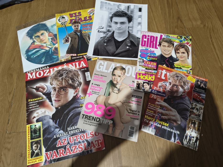 Zestaw Harry Potter różności gazety, autograf itd