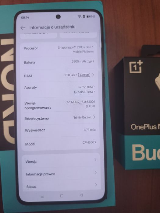 Telefon OnePlus Nord 4 16/512gb + nowe słuchawki Buds 3 PRO gwarancja