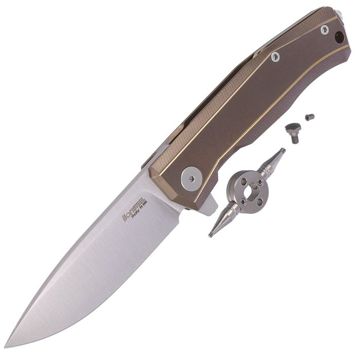 Nóż składany LionSteel Myto Bronze Titanium, Satin M390 by Molletta