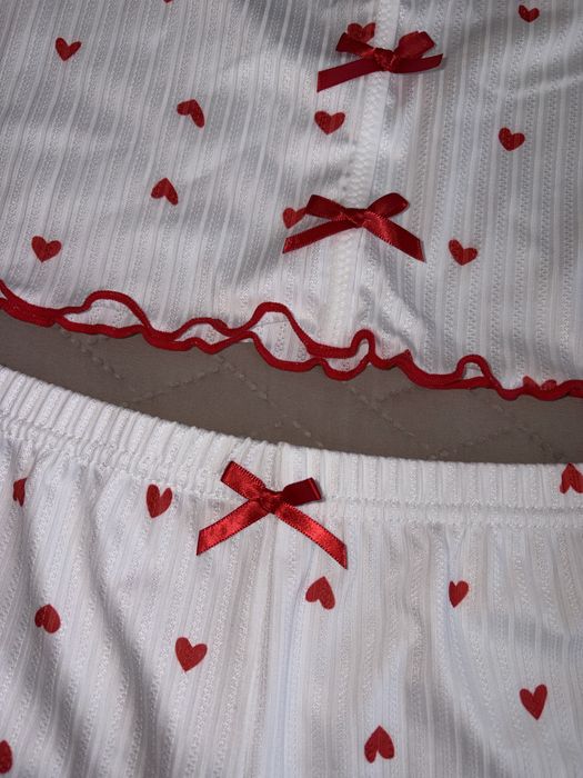Piżama w serca komplet