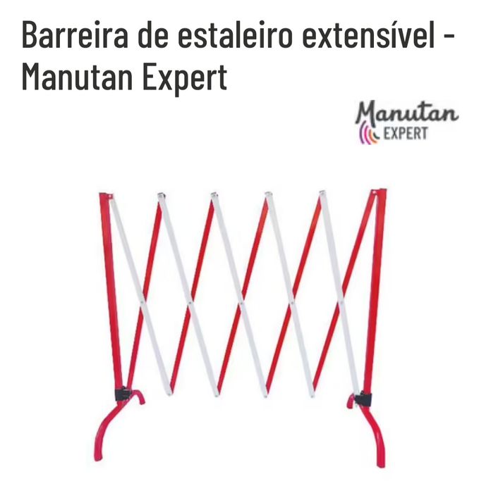 Barreira de estaleiro extensível Manutan 2,3 m (Nova, na caixa ainda!)