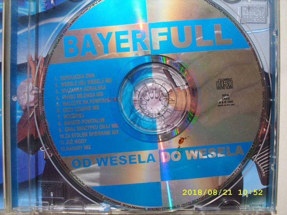 45. Disco CD ; BAYER FULL- Od wesela do wesela. 1996 rok.