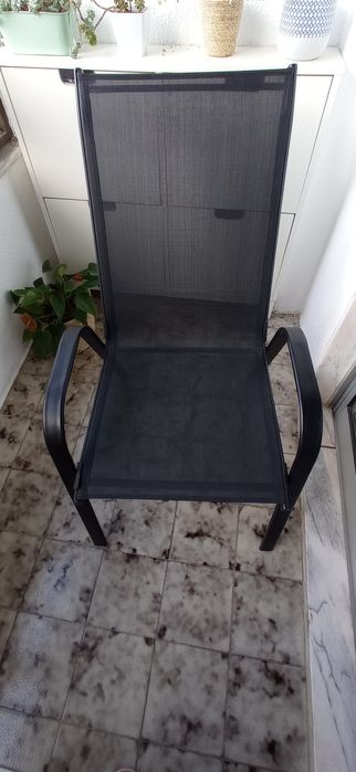 Cadeira de jardim com almofada