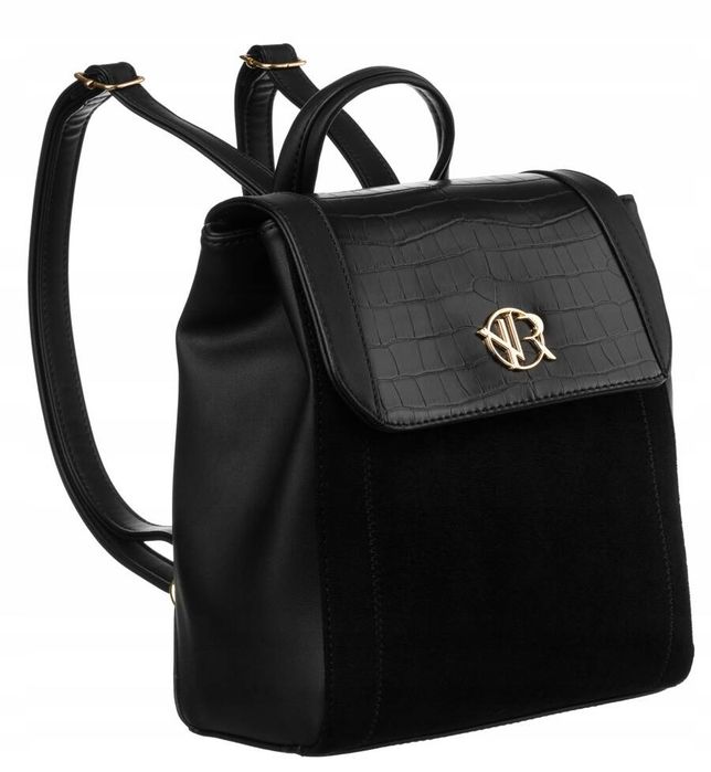 klasyczny plecak damski ze skóry ekologicznej - rovicky