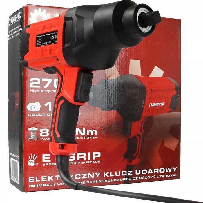 Mocny udarowy klucz elektryczny 1/2" MAR-POL M80492