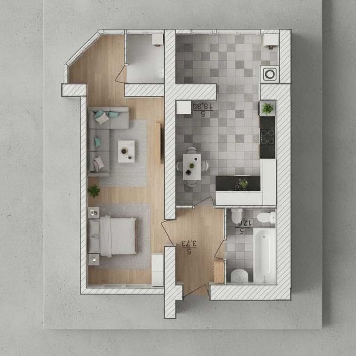 Пропонуємо  простору 1-кімнатну квартиру в сучасному ЖК "Софія"