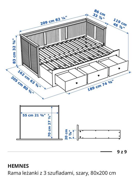 Łozko ikea plus dwa materace