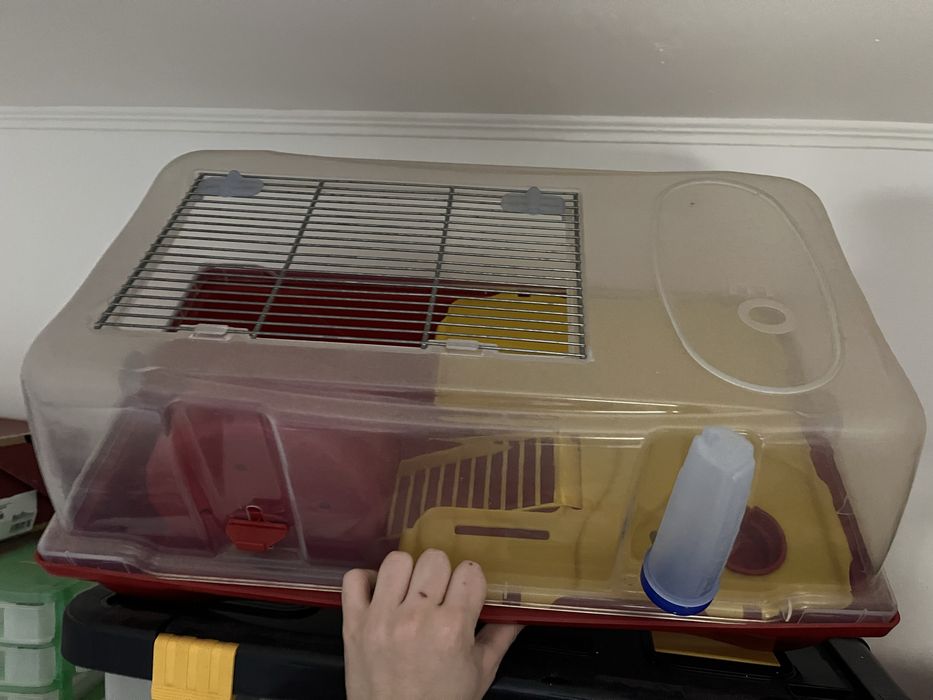 Gaiola para Hamster com Roda e Bebedouro – Completa e em Bom Estado