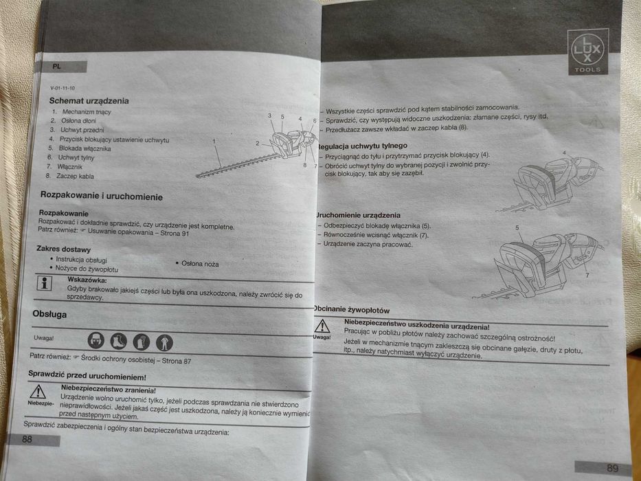 Nożyce elektryczne do żywopłotu LUX-TOOLS EHS 710-60