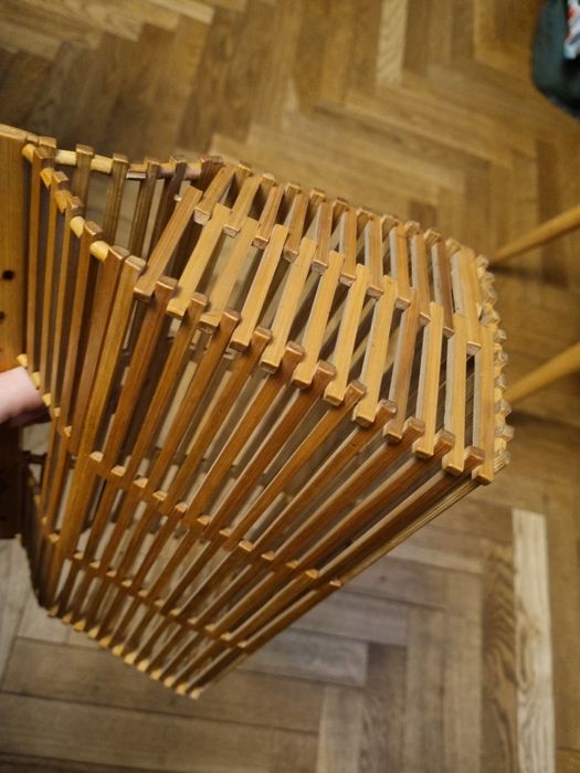 Składana drewniana torebka PRL 25x33 cm