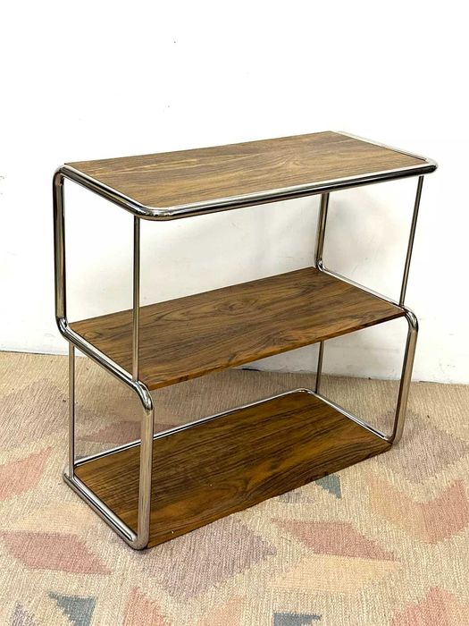 Regał/stolik na winyle, bauhaus, vntg, mid-c