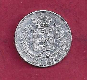 MONARQUIA   D. LUIS I  500  REIS    1877   PRATA
