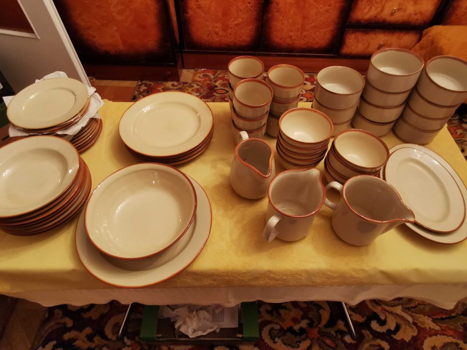 Zastawa stołowa porcelitowa Tułowice PRL