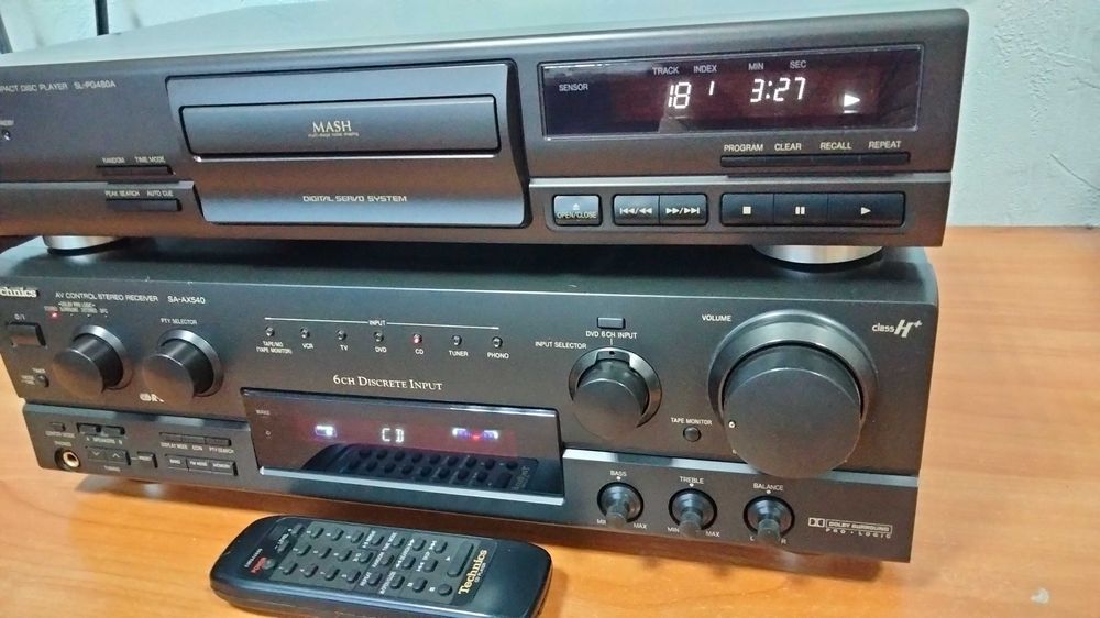 Музыкальный центр Technics SA-AX540 и Technics SL-PG480A