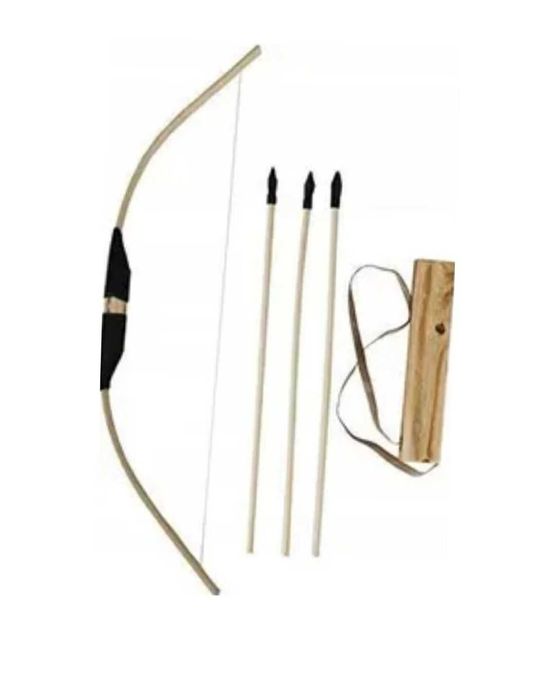 Zabawka ogrodowa łuk drewniany zestaw akcesoria 70cm