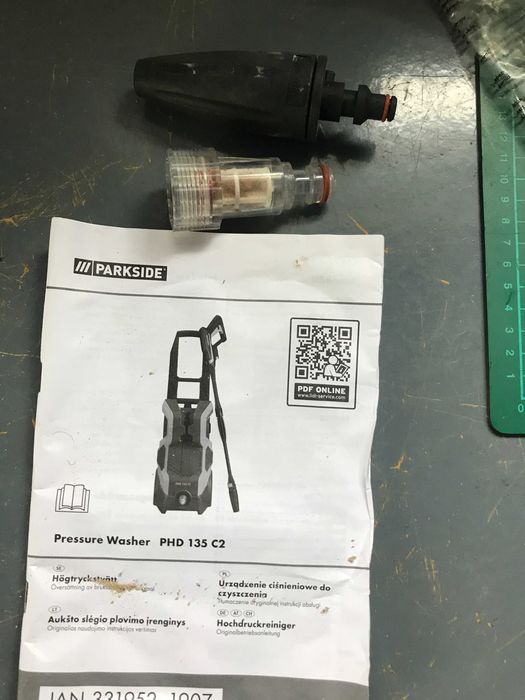 Uszkodzona myjka ciśnieniowa Parkside PHD 135 C2