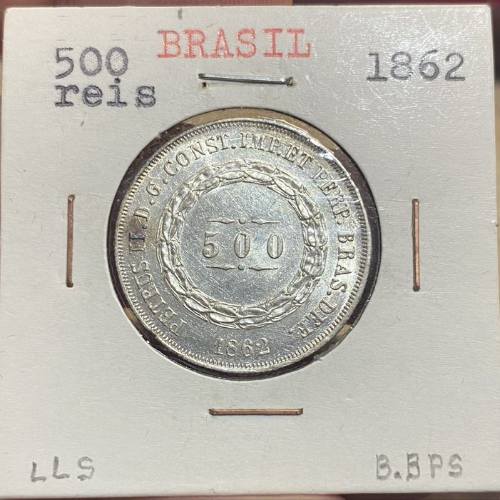 Moeda Brasil 500 Reis 1862