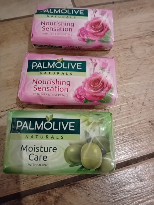 Palmolive zestaw mydełek mleko płatki róż oliwka