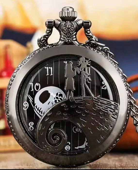 Zegarek kieszonkowy motyw sci fi black