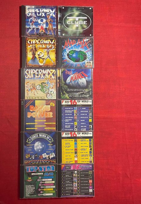 Lote 12 CDs Dance/Eurodance Anos 90 - Supermix, Dance Power, Vidisco