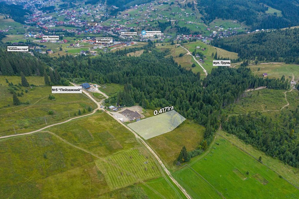 Земельна ділянка с. Яблуниця (2км від Буковелю)