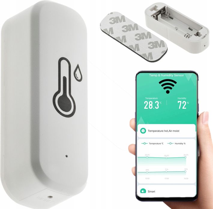 Inteligentny czujnik temperatury i wilgotności WiFi | Tuya Smart Home