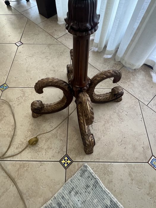 Торшери h80x60см,  h175х43 дерево та бронза