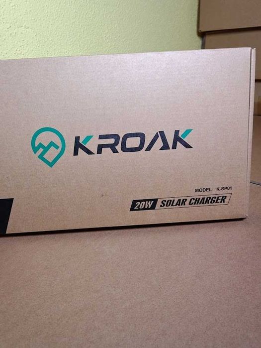 Painel Solar Portátil Flexível Kroak 20W USB (NOVO)